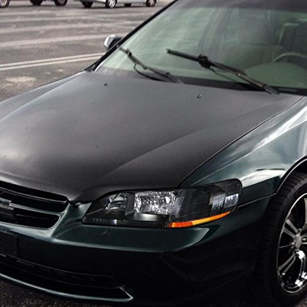 Spec-D Tuning 2LH-ACD98JM-RS Honda Accord LX EX JDM Black Headlight Lamp Pair