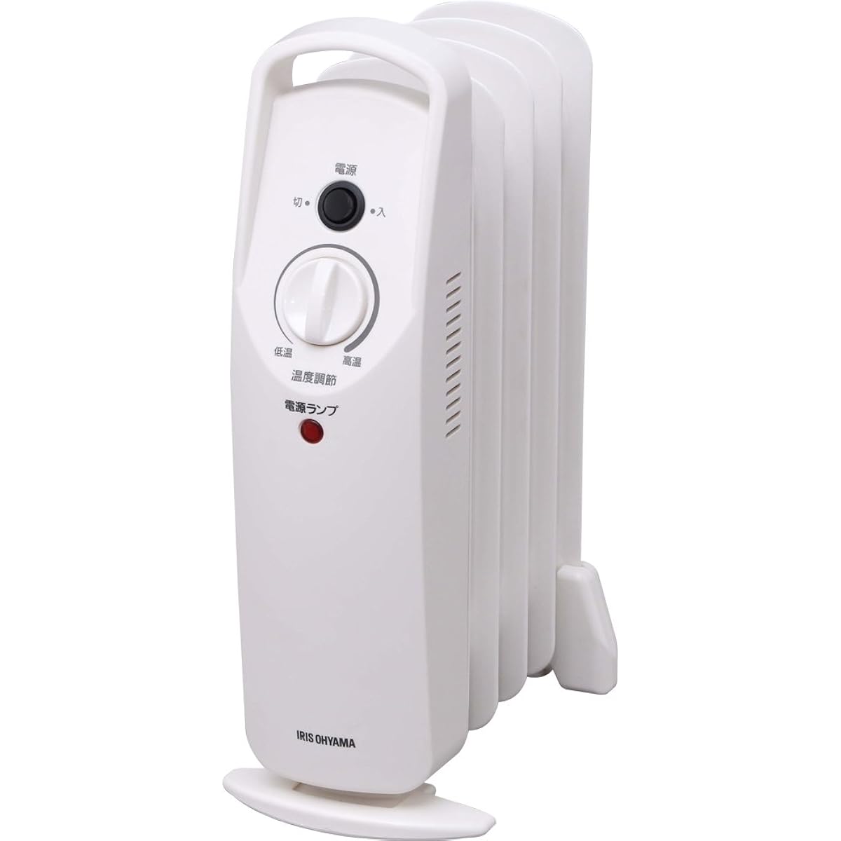 Iris Ohyama Heater Oil Heater 3.3 tatami Wave Type 500W Small Compact Temperature Adjustable Tipping Off Function Mechanical Feet Energy Saving Heating POH-505K-W White