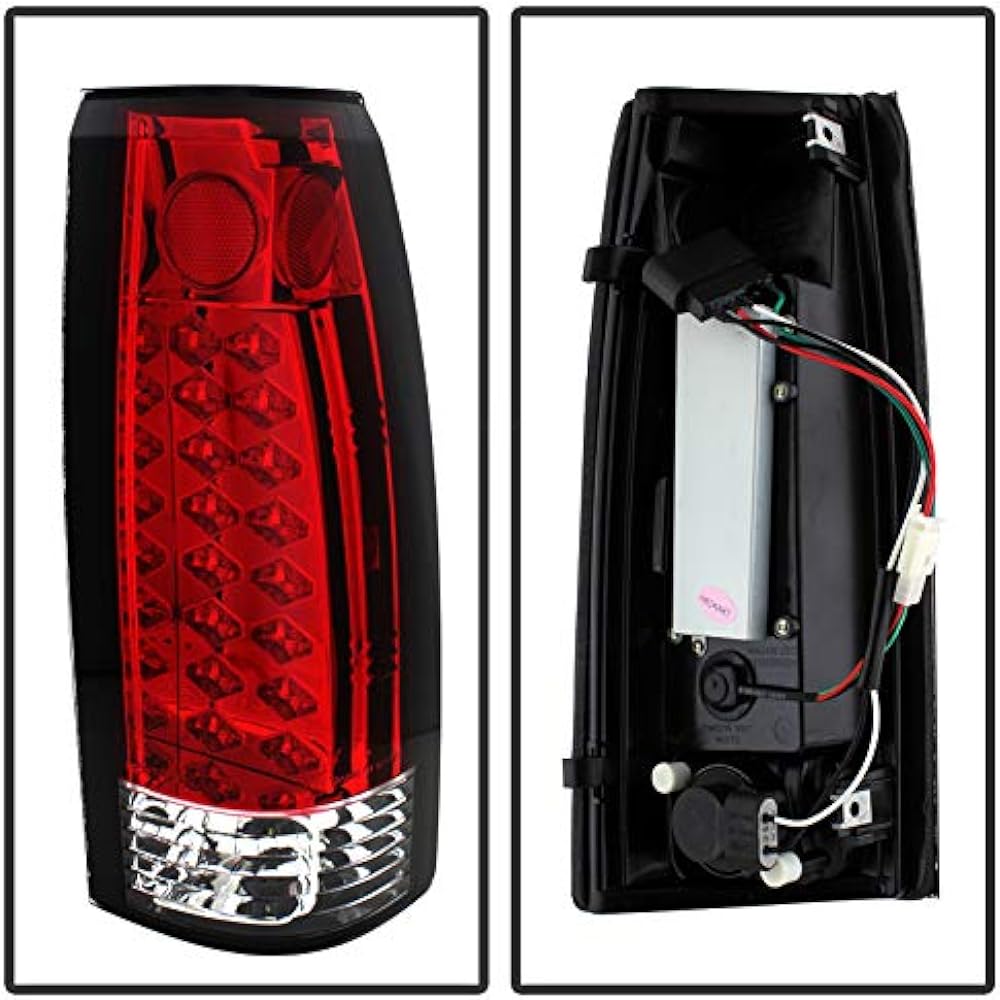 Euro LED Style Tail Light Chevrolet C KK 1500 2500 3500 88-98 Red Clear