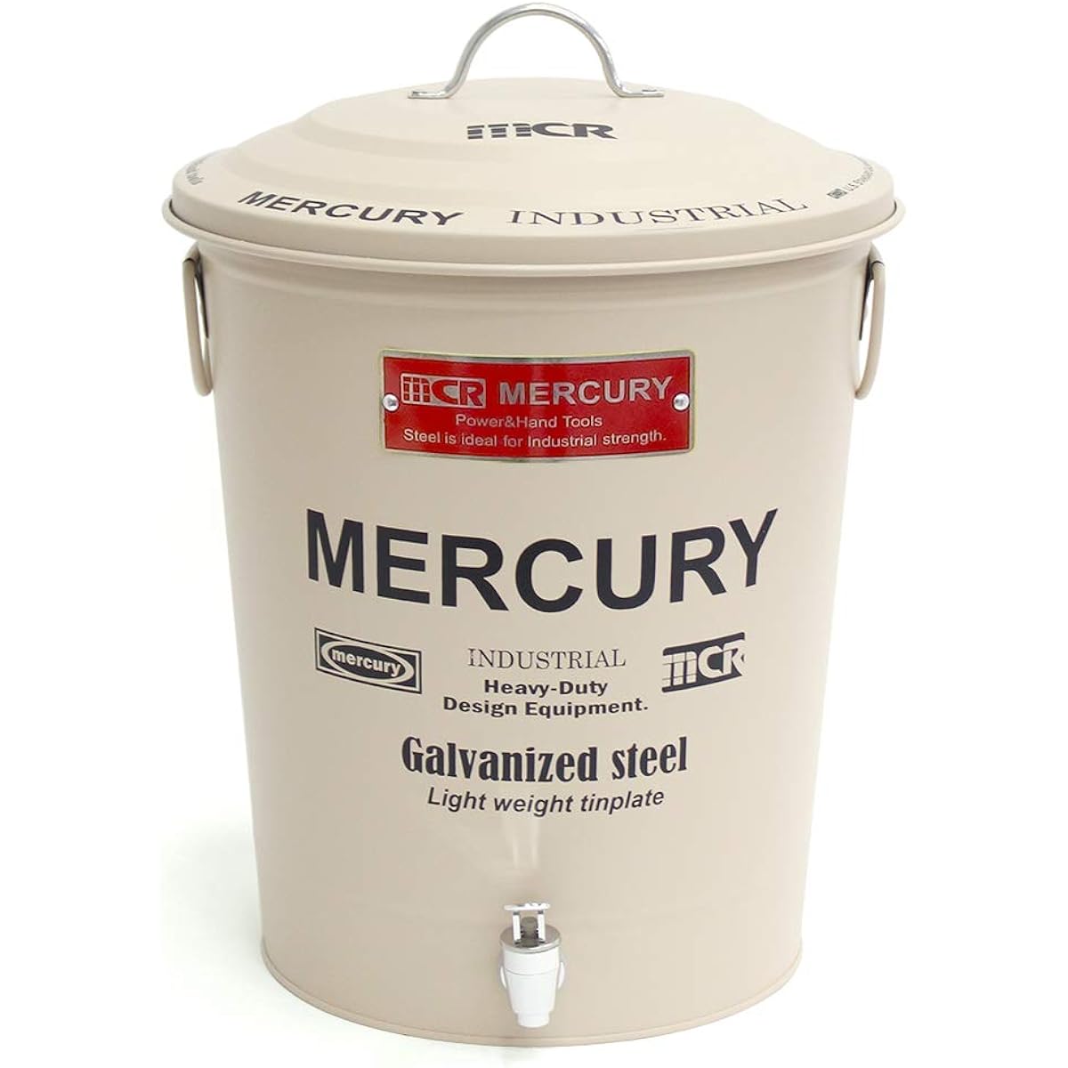 Mercury Storage Box Sand Beige 40 x 28.5 x 28.5cm Tin Dispenser ME046611