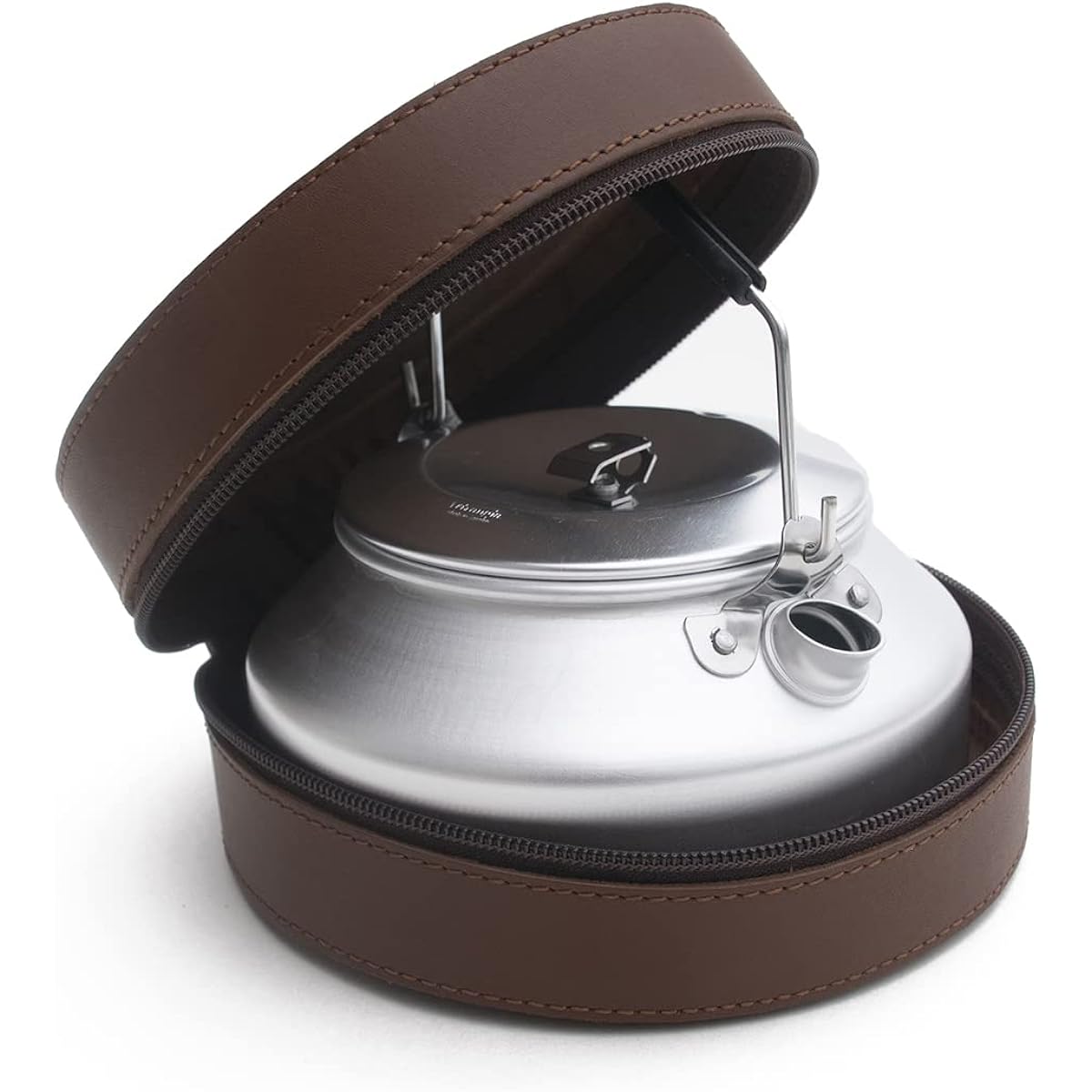 Lemmel Kaffe Leather Case Coffee Kettle 0.9L Brown [Genuine Japanese Product]