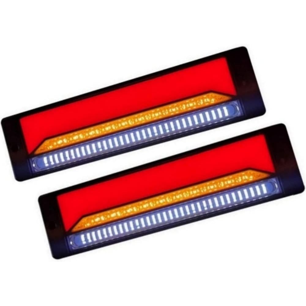 one+lifestyle LED Tail Lamp Flowing Turn Signal Trailer Truck Light Truck General Purpose 12V 24V Compatible Sequential Canter Elf Dutro Atlas etc. General Rear Small Brake Back Smoke Lens (Smoke)