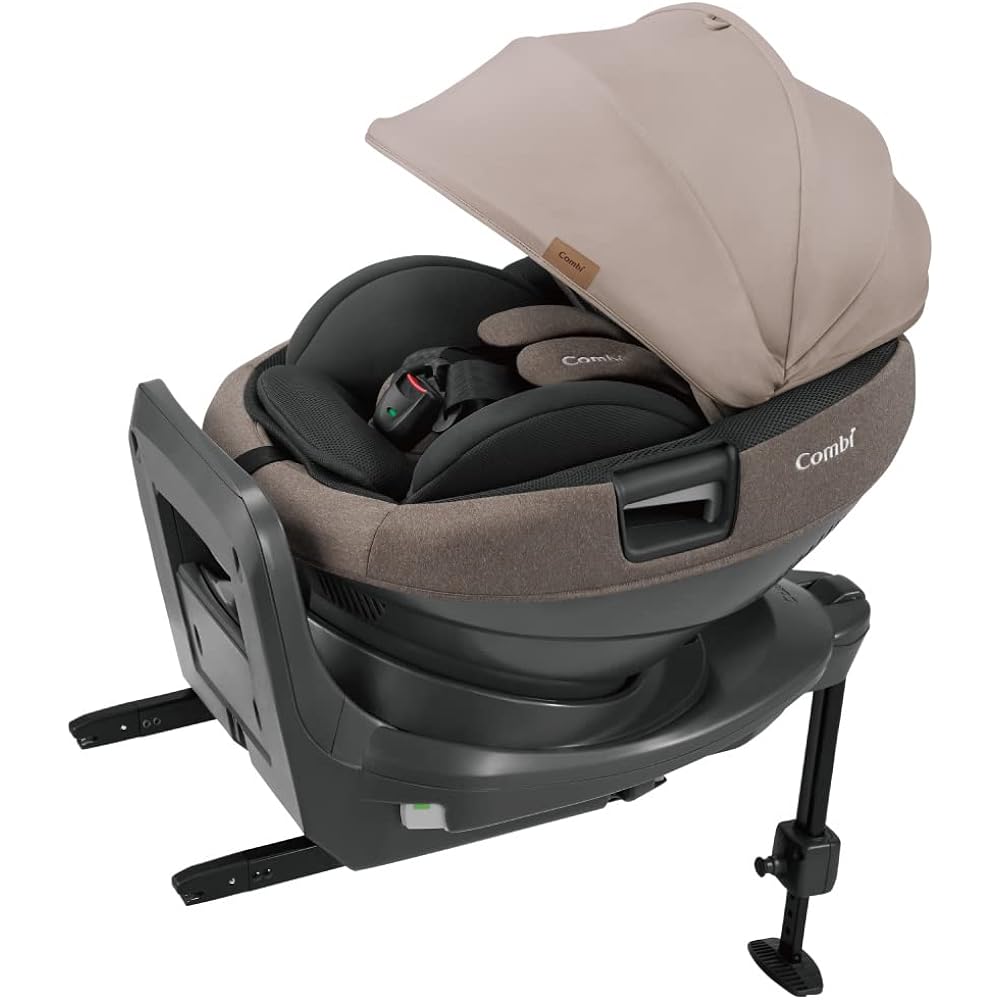 Combination ISOFIX Fixed Newborn Suitable Rotating Child Seat Newborn to Age 4 White Label THE S ISOFIX Egg Shock ZC-690 Beige Easy Installation Separate