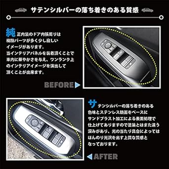 [Echoes Product] Nissan Note E13 Aura FE13 e-power aura Window Switch Base Panel Interior Panel Satin Silver Parts Assessary Dress Up Options