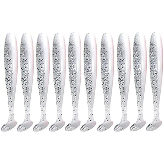 Fishhooks 10pcs/lot Soft Lure Silicone Bait 55/70/90mm Fishing Sea Fishing Supplies PVA Wear Agent Artificial Tackle Freshwater Saltwater (Color : NO1, Size : 70mm 2G)