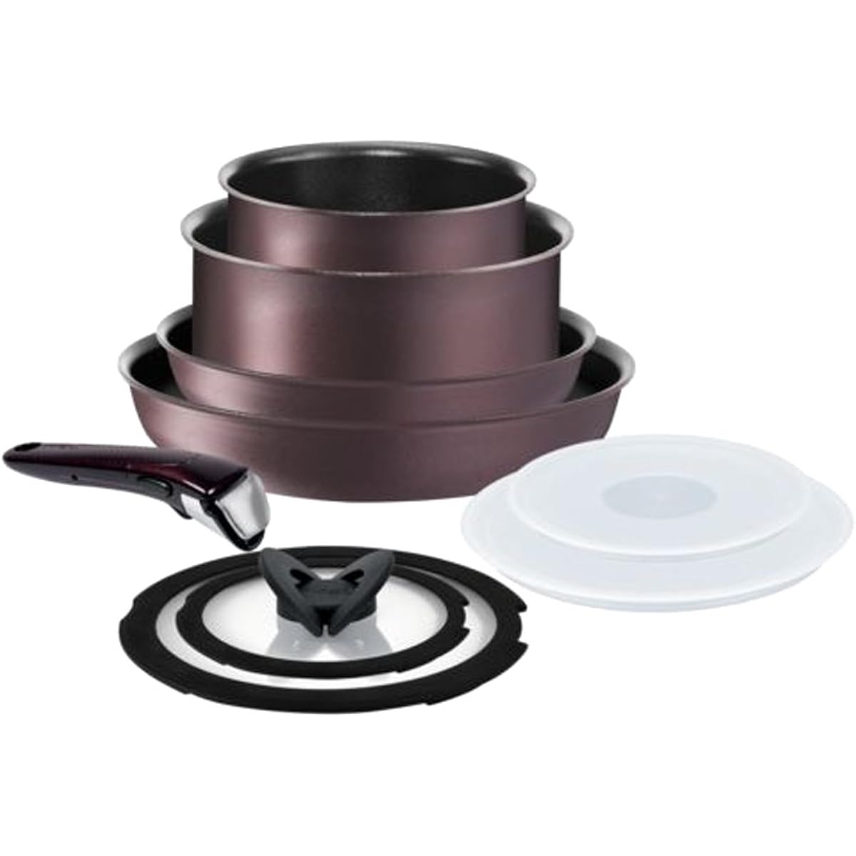 T-fal frying pan set "Ingenio Neo IH Burgundy Excellence" Set 9 IH compatible Titanium Excellence L66692