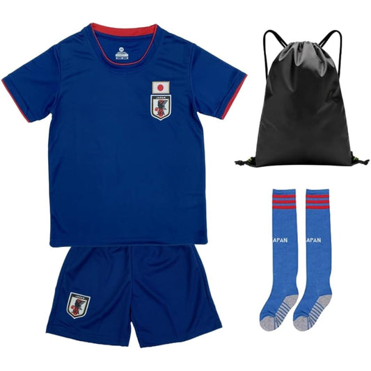 [MiraiHiraki] Kids' Soccer Uniform Top and Bottom Set, Junior Practice Clothes, Training Wear, Futsal, Socks Included, Storage Bag Included, Children's Clothes, Girls, Boys, Limited Time