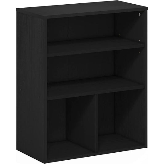 Furinno Display Rack Bookshelf Pasir Series 3 Tiers Width 59.9 x Depth 30 x Height 71.4 cm Black Oak [Regular Japanese Import Product] 20122BOK