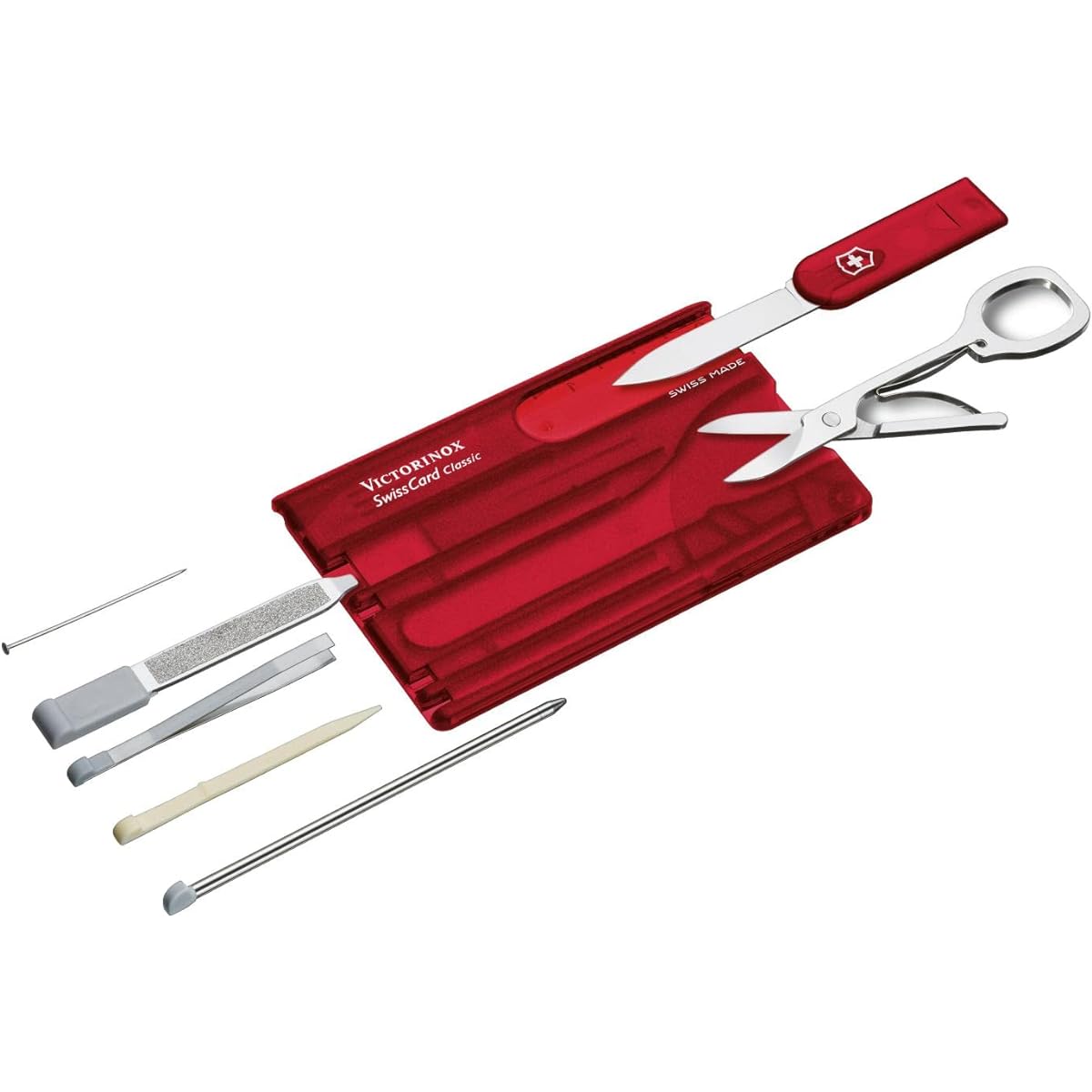 VICTORINOX Swiss Card Classic All 3 Colors Multifunctional Stationery Stationery Scissors Ballpoint Pen Included Swiss Made Multitool with 10 Functions Design Award Winning Small Compact [Domestic Genuine Product]