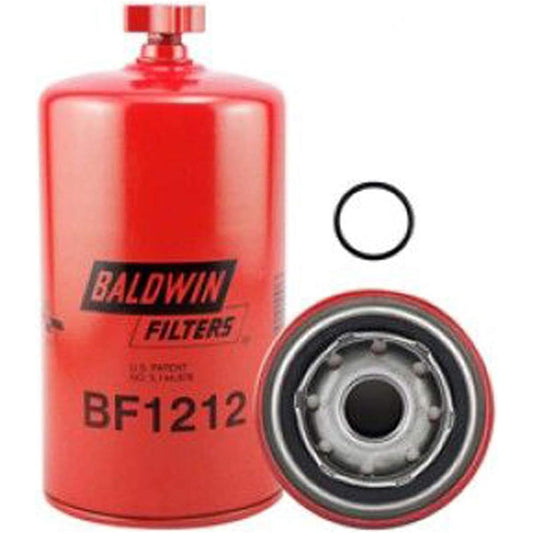 Baldwin BF1212 Highly durable diesel fuel spin -on filter red