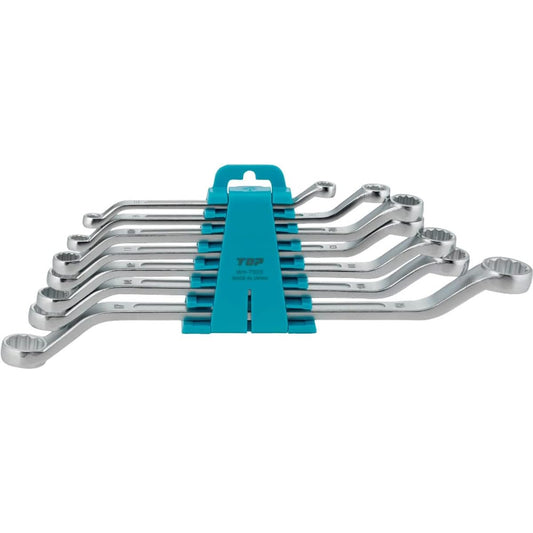 Top (TOP) Double-ended box wrench set, 7 pieces, 45° offset, forged, made in Japan, with wrench holder TM-7000