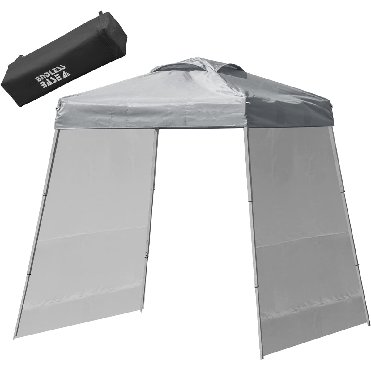 ENDLESS BASE Tarp Tent 1.5m x 1.5m with 2 side sheets One-touch [Easy to assemble! ] Air ventilation UV protection water resistant storage case 74100011(81446)