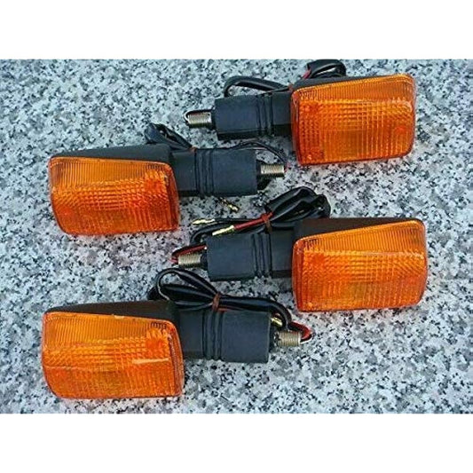 i5 Full Size Short Stem Dual Sport Turn Signal Set of 4 for Honda Kawasaki Suzuki Yamaha