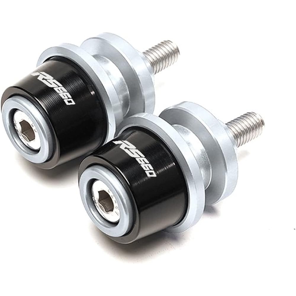Motorcycle Swing Arm Bobbin Spool For Ap-ri-lia RS660 Tuono 660 2020 2021 Motorcycle Aluminum Swing Arm Spool Stand Screw Slider (Color: Silver)