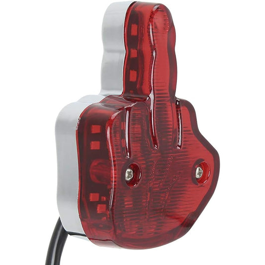 Motorcycle Tail Light 12V LED Motorcycle Tail Light Rear Brake Lamp Unique Middle Finger Styling for Yamaha Red