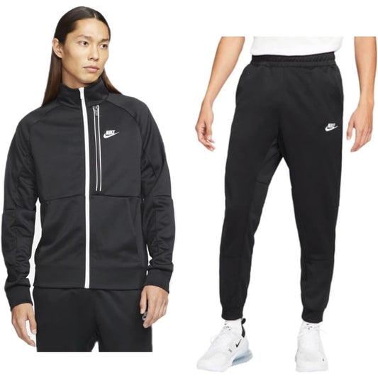 [Nike] Tracksuit Jersey Setup Men's Sportswear Tribute Jacket + Jogger Pants DA0004-010/DA0008-010 Top and Bottom Set