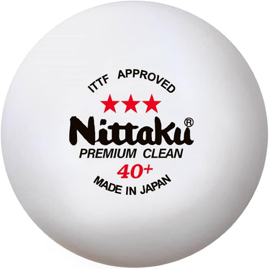 Nittaku Table Tennis Ball 3 Star Premium Clean Antiviral/Antibacterial International Table Tennis Federation Certified Ball Made in Japan