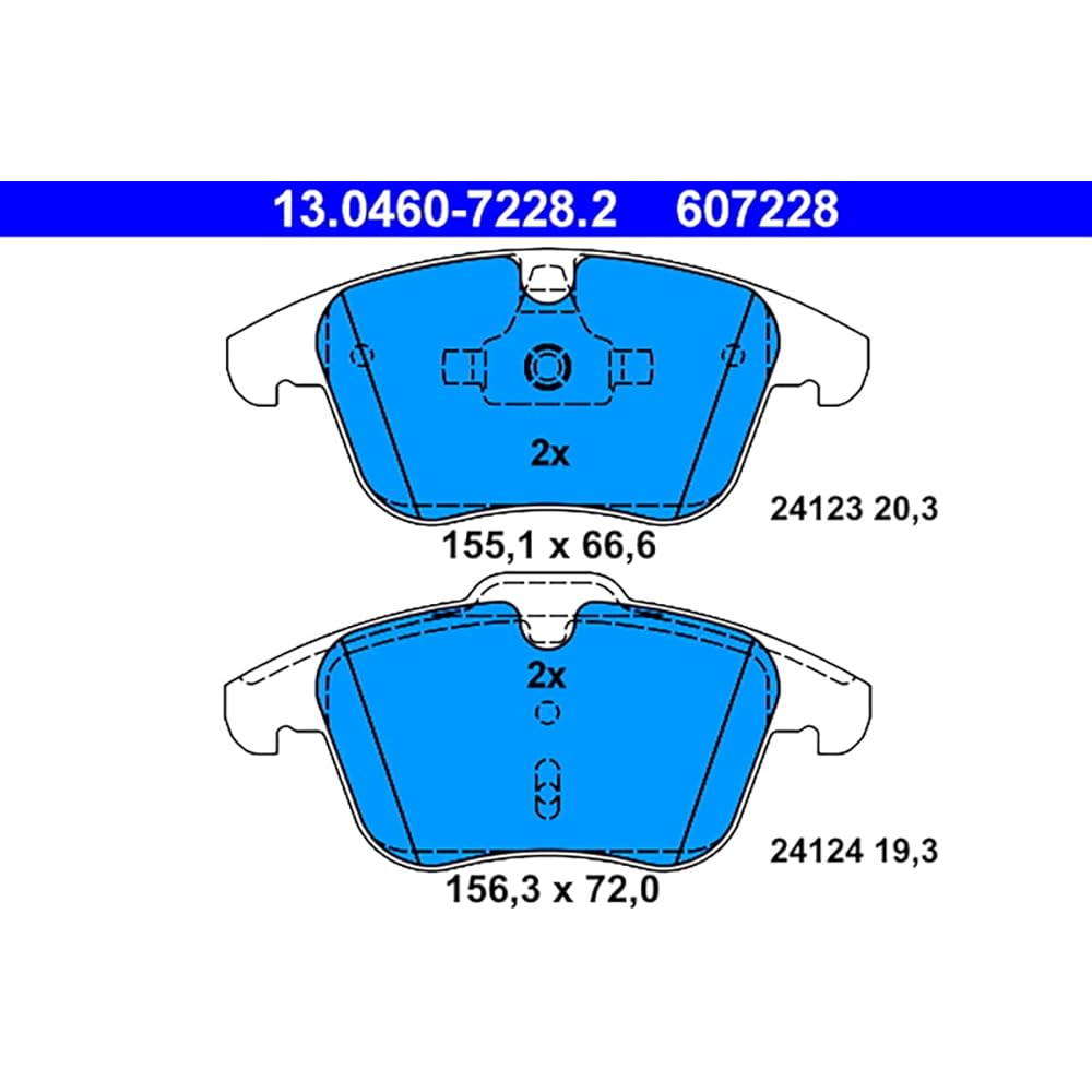 ATE LAND ROVER LR004936 13046072282 Brake Pad (Front) Left & Right Minute (Set