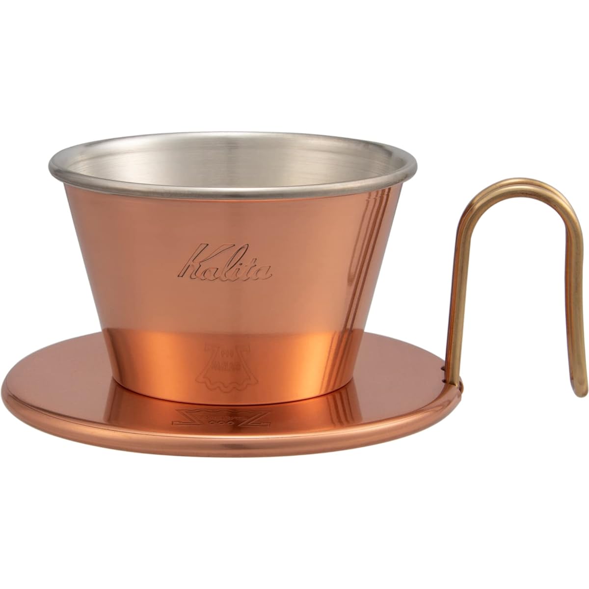 Kalita Coffee Dripper Wave Series Copper For 1-2 People Made in Japan Swallow WDC-155 Drip Equipment Coffee Shop Cafe Outdoor Camping