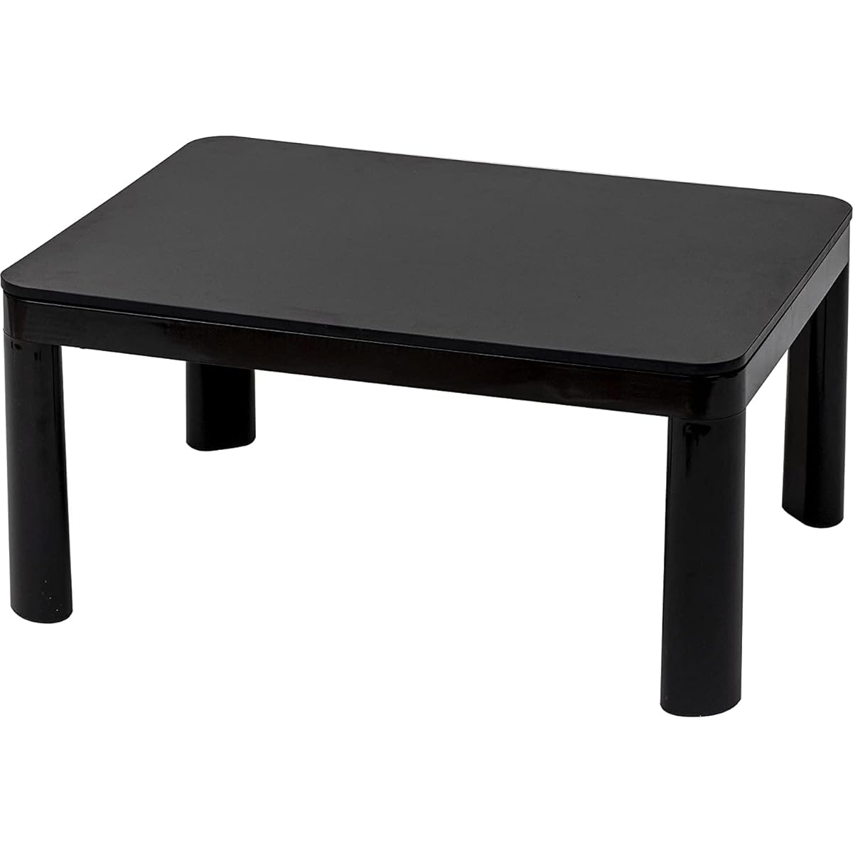 [Yamazen] Casual Kotatsu Table, Width 80cm x Depth 60cm, Rectangular, For Living Alone, Reversible Top Board, Intermediate On/Off Switch, Stepless Temperature Adjustment, Top Board Round Processing, Black NCK-80601(BK/BF)