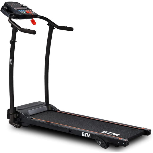 BTM Electric Room Runner 1~10km/h Running Machine Home Walking Machine Folding Moving Casters Wide Running Surface Home Gym Compact
