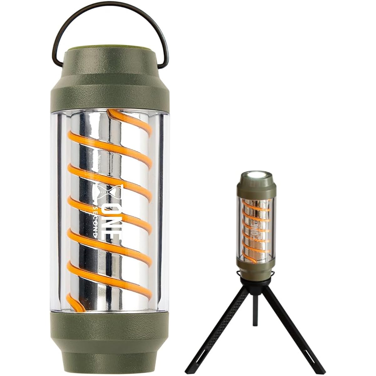 ONE SECOND Mini LED Lantern Lightweight 3WAY SPYROLL Olive