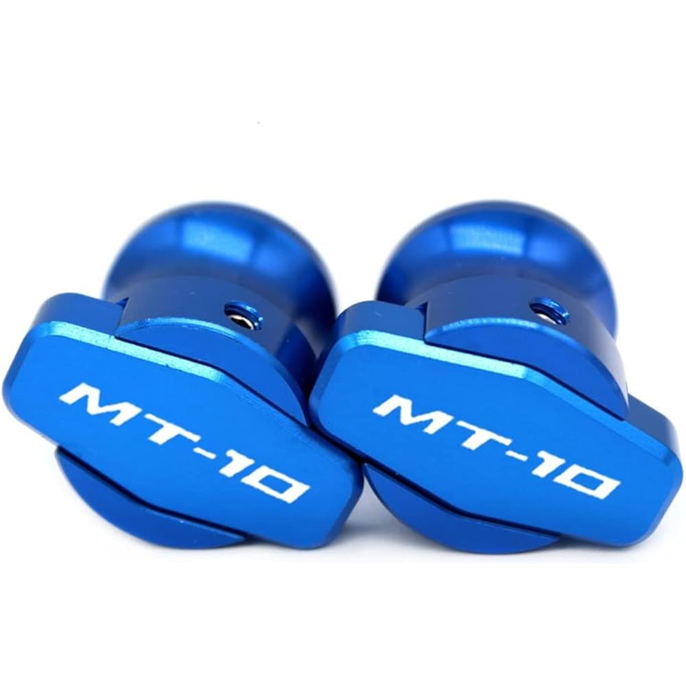 Swing Asspool Slider Stand Motorcycle Accessories CNC Frame Stand M6 Screw Slider Swing Arm Spool Slider For YA-MA-HA MT-10 MT10 MT 10 FZ-10 FZ10 2015 2016 2017 2018 (Color : Blue)