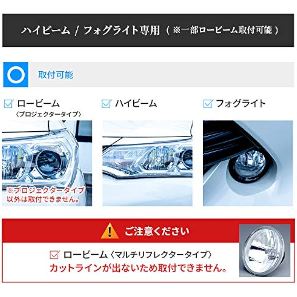Japan Lighting [High Spec Model] Car LED Headlight/Fog Lamp, H8/H9/H11/H16, 6,500K, Compatible with Vehicle Inspections, Japanese LED Headlight