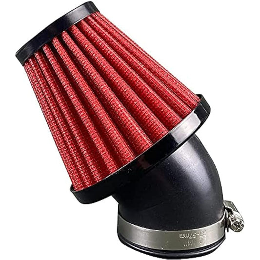 Motorcycle Air Filter 48mm Cleaner Clamp-on 45 Degree Bend Air Intake Filter for 50cc 70cc 90cc 125cc Moped Scooter ATV Dirt Bike