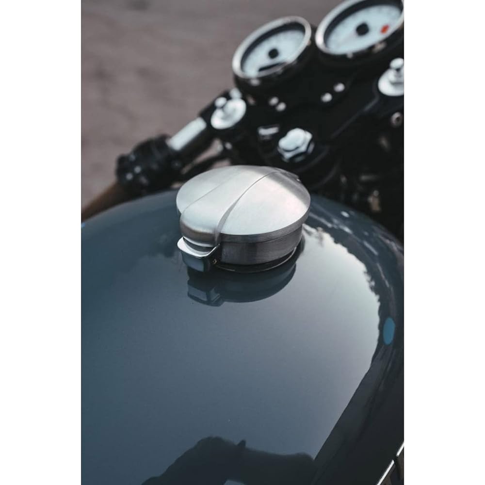 Motone Monza Tank Cap Triumph T100 T120 Street Twin Harley Iron 48 Aluminum Brushed MNZ004