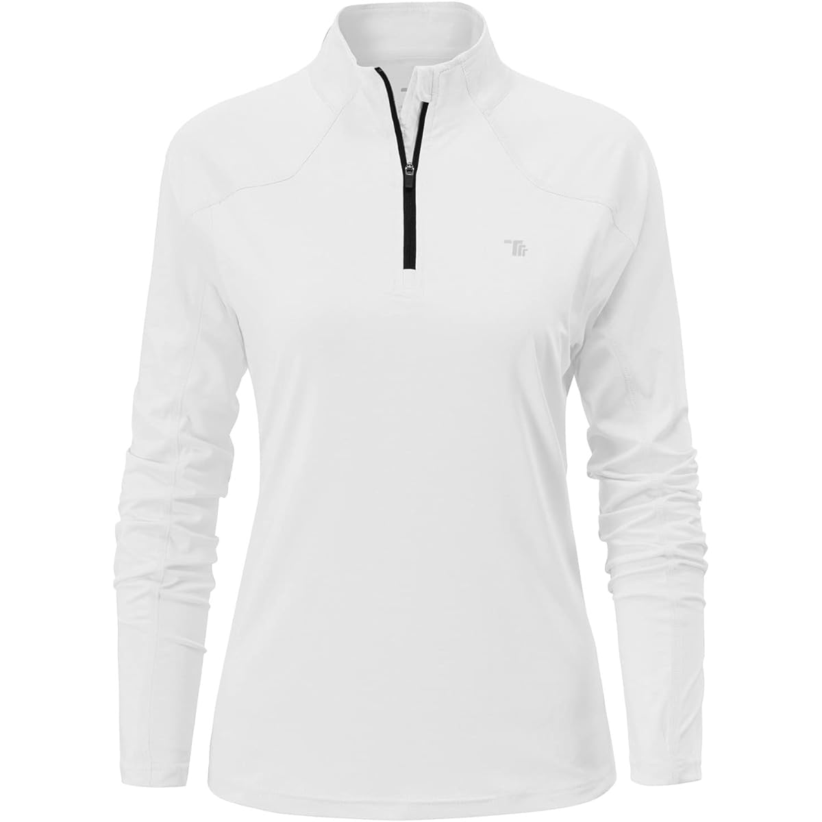 [Gopune] Half Zip Women's Long Sleeve T-Shirt Sports Shirt Running Wear Golf Wear Tennis Wear Cut and Sewn Stretch Long Shirt Thin Sweat Absorbent Quick Drying For Spring and Autumn UV Protection 10 Colors Available