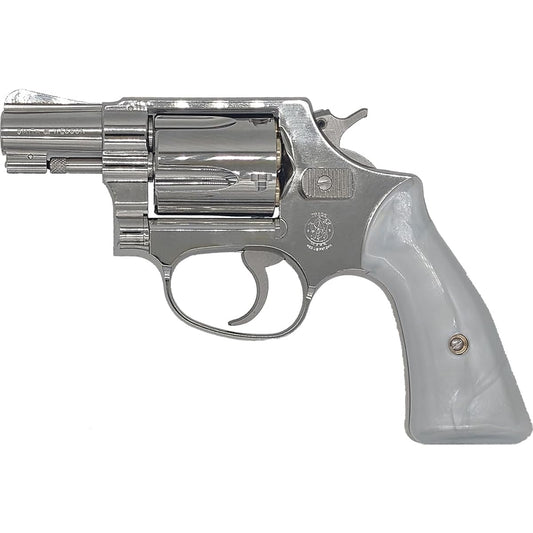 Tanaka S&W M36 Chief Special 2 Inch Square Butt Travis Model Nickel Finish Version 2 Model Gun Complete Product