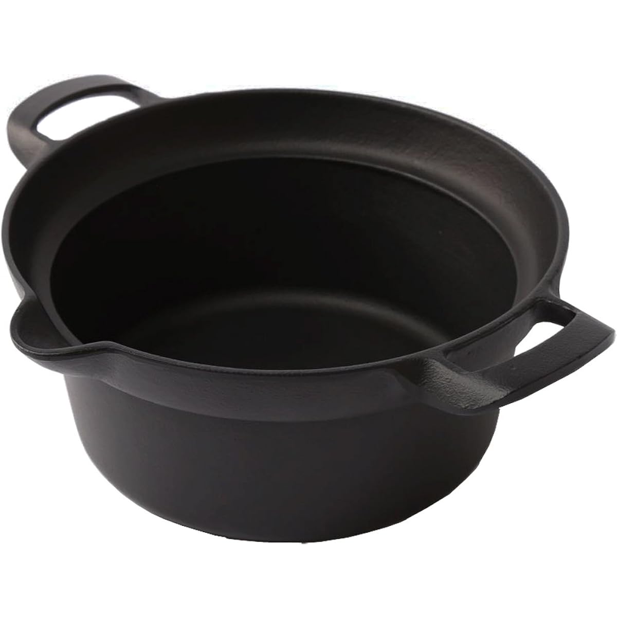 Nanbu Iron Craft Deep-fried Pot 22cm Iron Made in Japan 1.8L Black IC-011