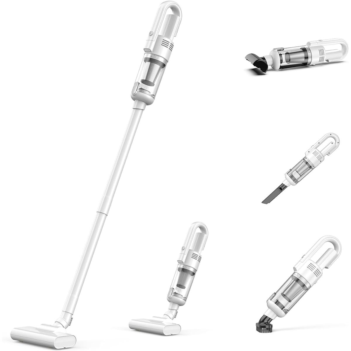 Fochai [15000pa Strong Suction 2024 Innovative Model] Vacuum Cleaner Cordless Stick Vacuum Cleaner 5WAY Handy Cleaner Stick One Cleaner Vacuum Cleaner 5 Types of Nozzles Lightweight Type-C Rechargeable Living Alone HEPA Filter Japanese Instruction Manual