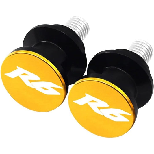 DOOREX Motorcycle CNC 6mm Swingarm Spool Slider Swingarm Stand Screw Accessories Yamaha YZF-R6 YZFR6 YZF R6 R6 1999-2019 2018 Swingarm Slider Spool (Size : R6 Gold)