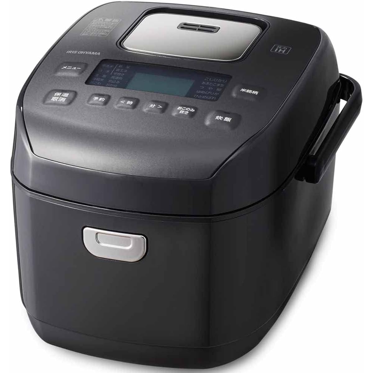 Iris Ohyama Rice Cooker Pressure IH 5.5 Cups Cooking Function for 50 Brands Extra Thick Pot Black 2022 Model RC-PDA50-B