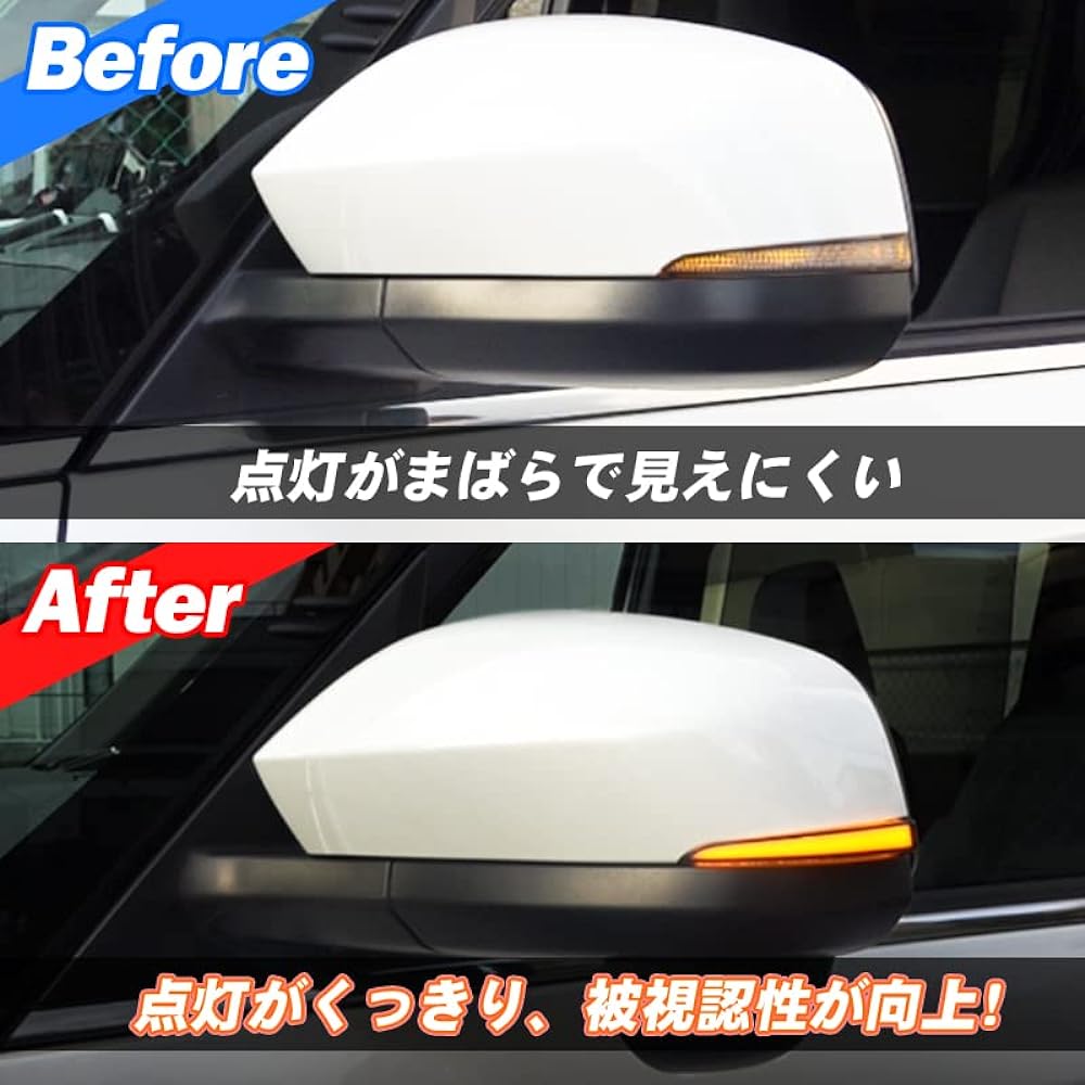 Voxy Noah 90 Series Compatible Door Mirror Sequential LED Flowing Turn Signal Vehicle Inspection Countermeasures Fully Flashing Switchable