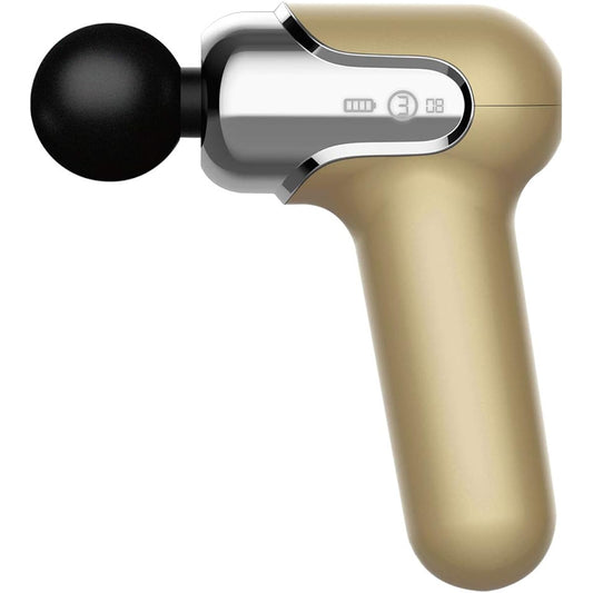 RIORES Dr.SHOT Tiny Whole Body Care Ultra Lightweight 387g Small Compact Pocket Size Powerful Vibration Up to 2900 times/1 minute Rechargeable Portable Doctor Shot Tiny Home Staying at Home Gift TV Shopping (Gold)