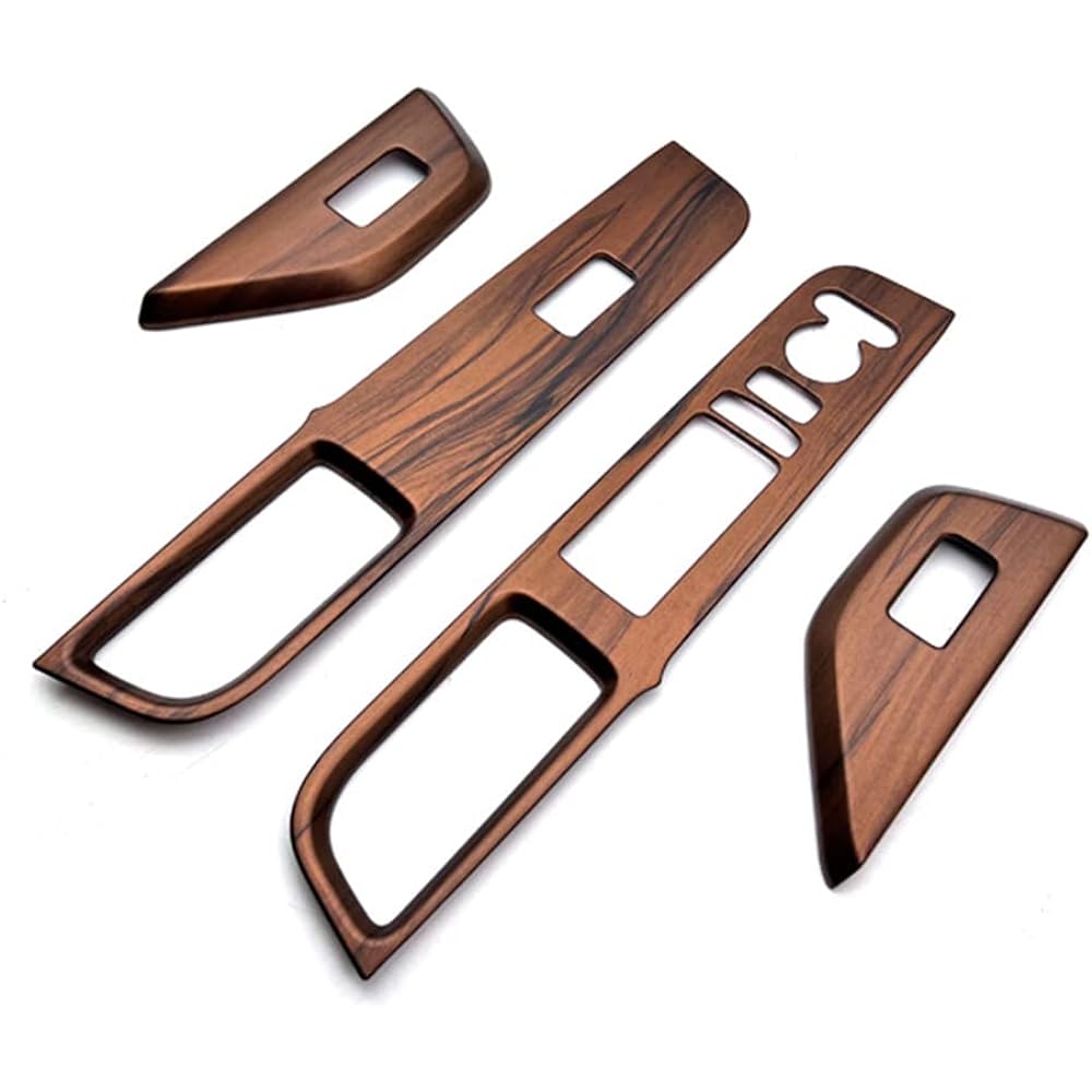 YOFAMO New Honda Step Wagon Spada, Compatible with RP6/RP7/RP8 2022~ Door Switch Panel Cover, Window Switch Panel, Garnish, Carbon Style, Interior Parts, Custom Accessories (Wood Grain Brown)