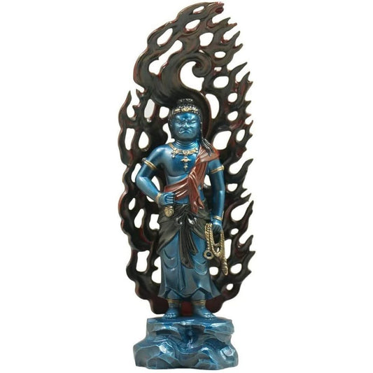 Blue Fudo Myoo 15.5cm Painted Alloy [Buddha Statue] (Blue Fudo Myoo)