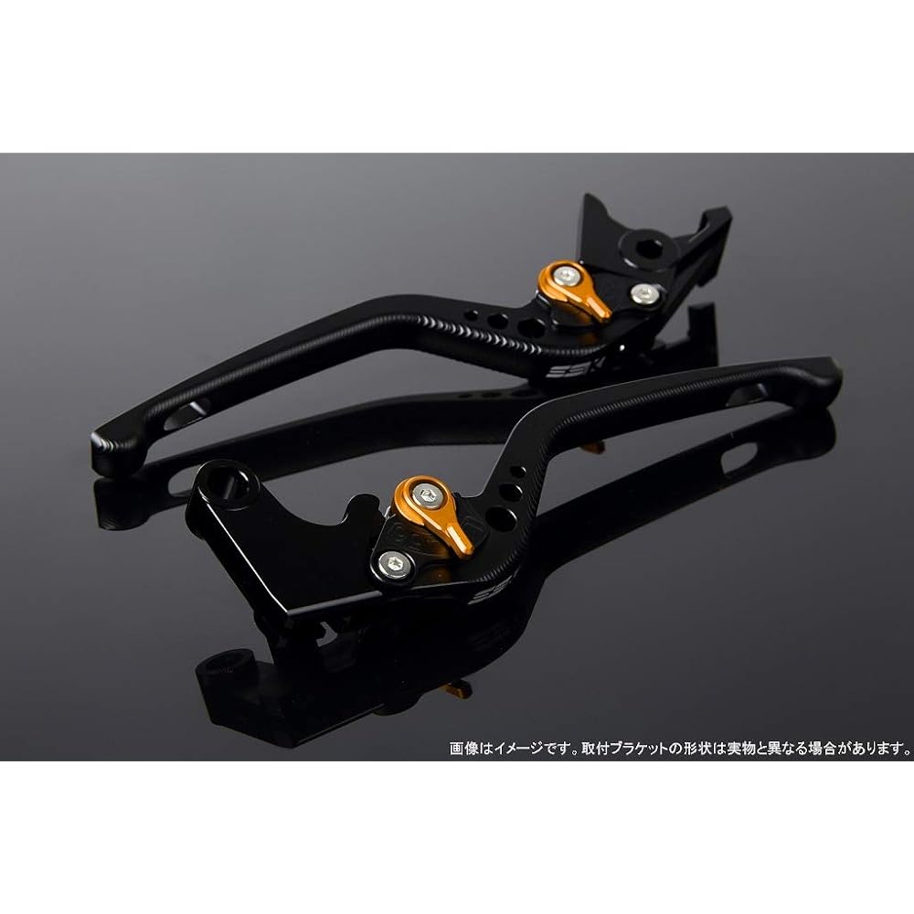 SSK Adjust Lever 3D Long Lever Color: Matte Black Adjuster Color: Matte Gold Ninja ZX-14R ABS High Grade 2016-2018 LVEM030BK-GD