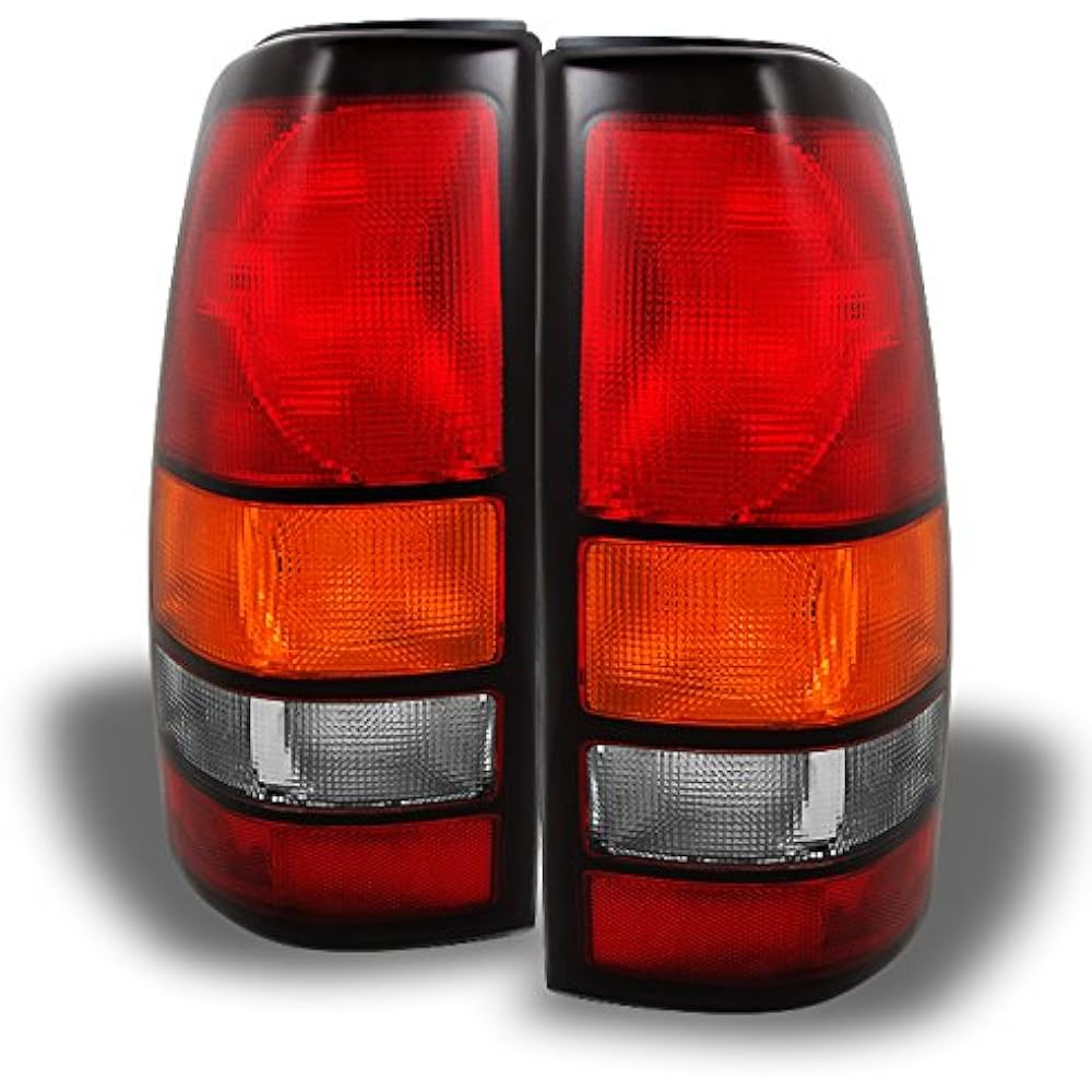 GMC Siera Pickup for Truck Red Clear Tail Light Brake Lamp replacement pair left and right