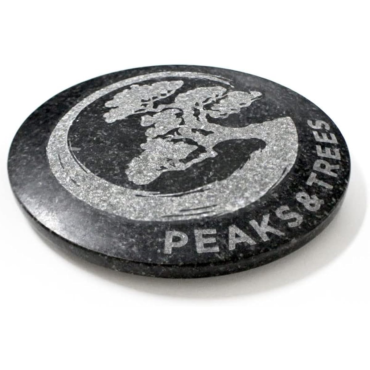 PEAKS&TREES Granite Stone Lid Lid Black Coaster Heat Resistant 600℃ Insulation Lid Sierra Cup Rice Cooking Utensil Cooker Outdoor Camping Trivet (Stone Lid Black Single Item) Peaks & Trees