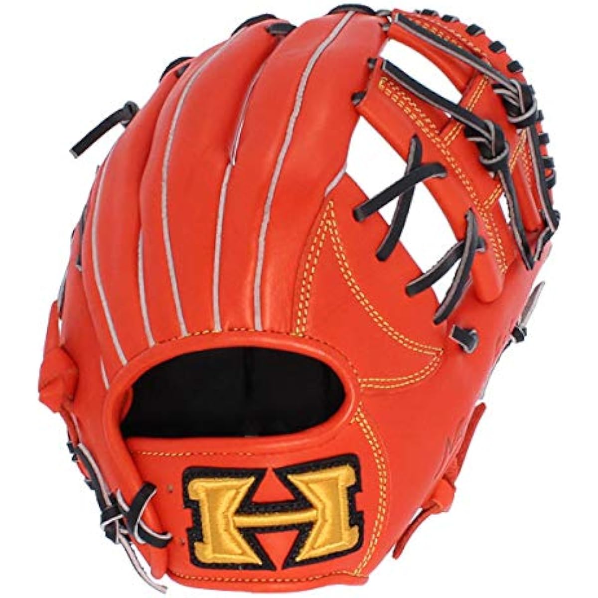 Hi-GOLD Compatible with J ball, boys' softball glove Rookies series M-L size RKG-1820 F Orange x Black LH (for right-handed pitcher)