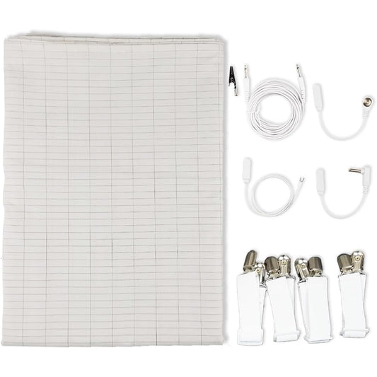 riraku-life (Riraku-life) Earthing health method to connect with the earth/Earthing cotton sheets (Standard) (5m cord built-in resistance) (200 x 140cm) Single to semi-double