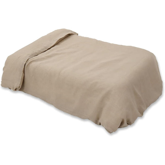 Cadeauya Duvet Cover Standard Single (Duvet Cover/Linen/Natural) Smooth, Non-stuffy, Breathable (Water Absorbent, Quick Drying/Zipper Closure/Slip Prevention) 150 x 210cm