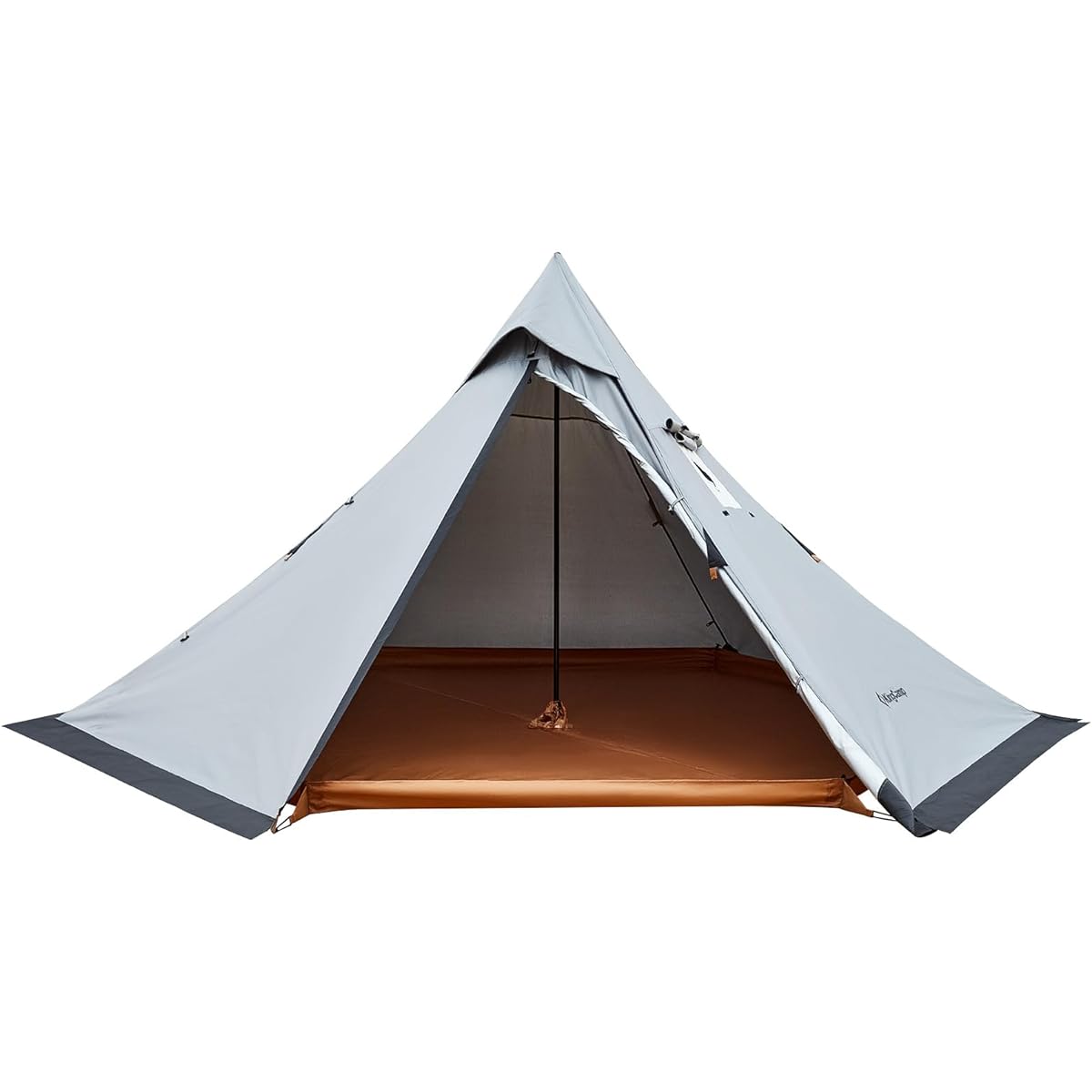 KingCamp One Pole Tent (Monopole Tent/Teepee Tent) for 1 to 2 People with Chimney Hole UV Protection Waterproof Sunshade Insect Prevention Ventilation Outdoor Camping Tent Easy Setup Storage Bag Included Outdoor Equipment