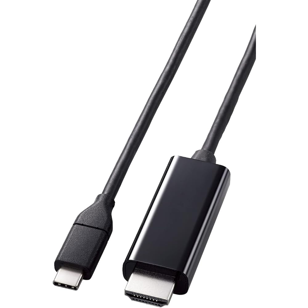 ELECOM USB-C HDMI Conversion Cable 2m Soft 4K2K (3840 x 2160/60Hz) Mirroring Compatible Black MPA-CHDMIY20BK