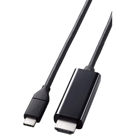 ELECOM USB-C HDMI Conversion Cable 2m Soft 4K2K (3840 x 2160/60Hz) Mirroring Compatible Black MPA-CHDMIY20BK