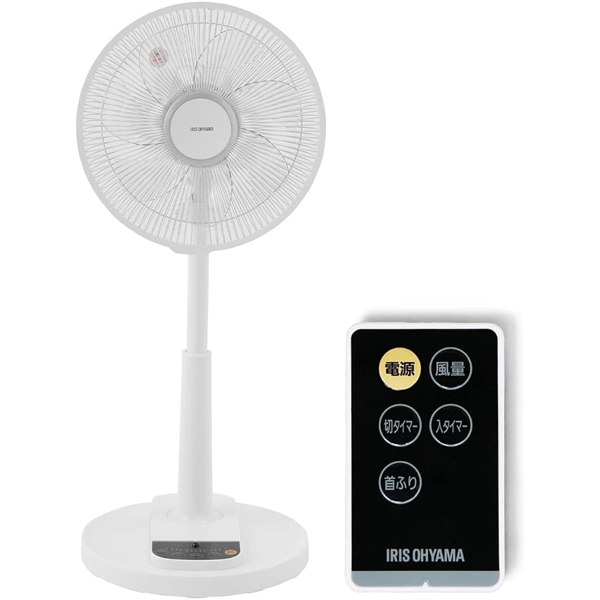 [Power Saving Measures] Iris Ohyama Electric Fan, 7 Blades, Soft Airflow, Oscillating, 4 Levels of Air Volume, Quiet DC Motor, Timer Included, Remote Control, Ventilation, Living Room Fan, White LFD-306L